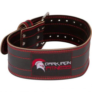 Dark Iron Fitness Genuine Leather Pro Weight Lifting Belt for Men and Women